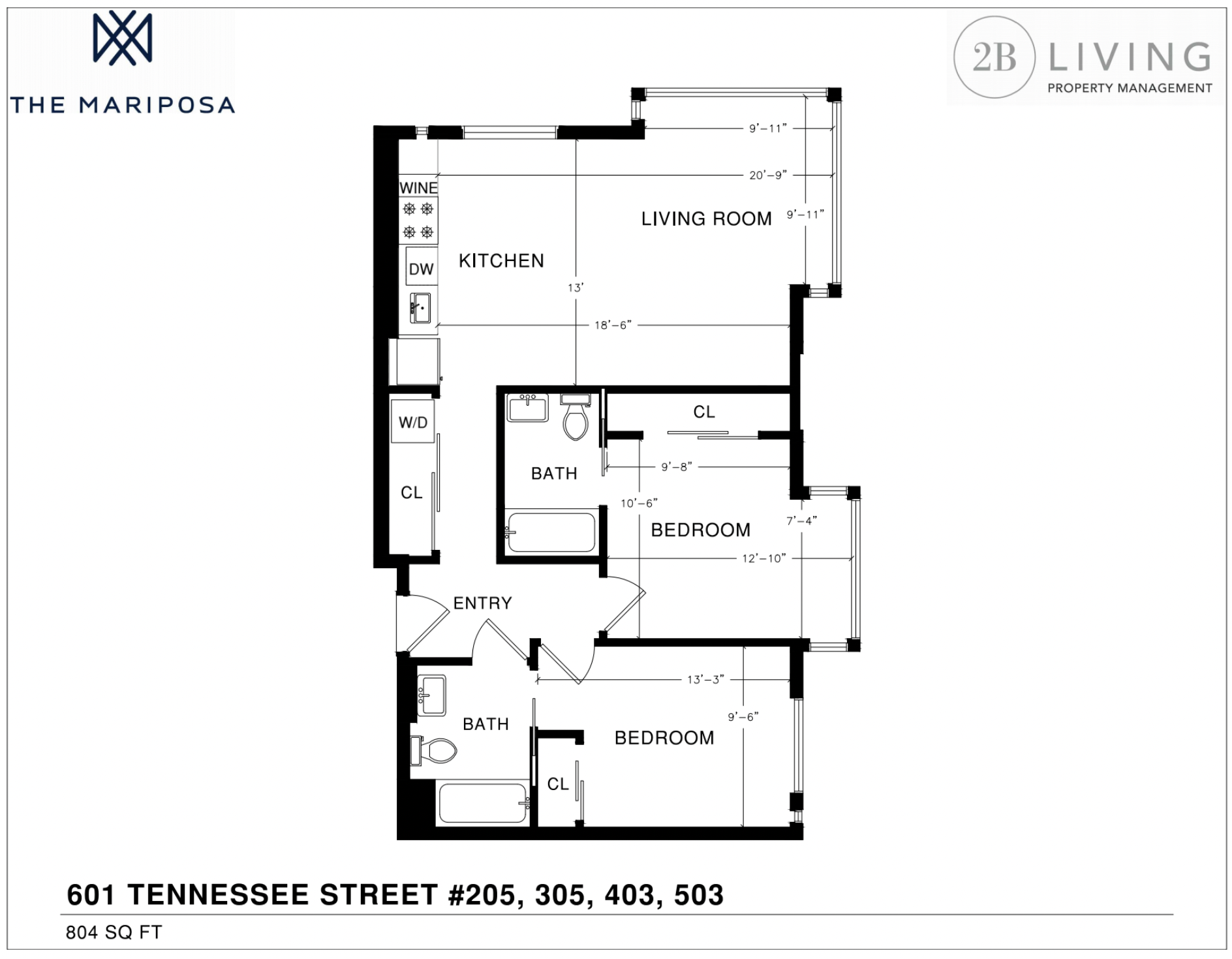 2 Bed |  2 Bath |  "apartment"